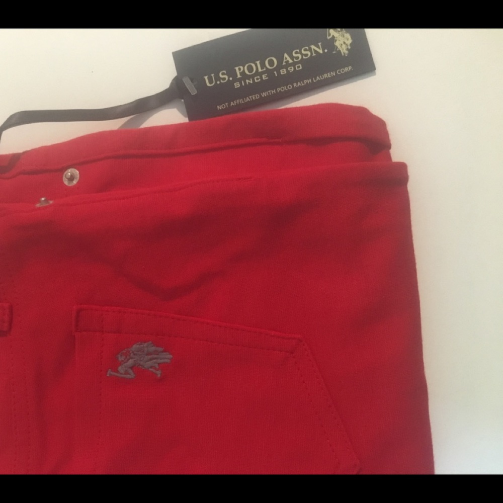 U.S. polo association red skinny jeans